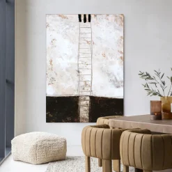 Urban Cotton Wandkleed Abstract 12 in maat en frame naar keuze* Wandkleden
