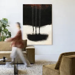 Urban Cotton Wandkleed Abstract 15 in maat en frame naar keuze* Wandkleden
