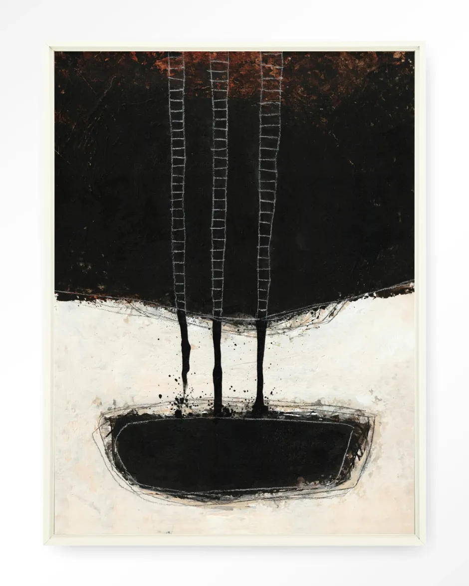 Urban Cotton Wandkleed Abstract 15 in maat en frame naar keuze* Wandkleden