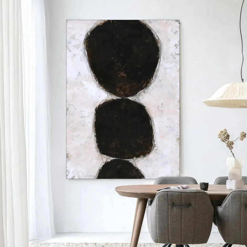 Urban Cotton Wandkleed Abstract 13 in maat en frame naar keuze* Wandkleden