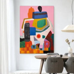 Urban Cotton Wandkleed Battle Of Colour in maat en frame naar keuze* Wandkleden
