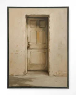 Urban Cotton Wandkleed Beige Door in maat en frame naar keuze* Wandkleden