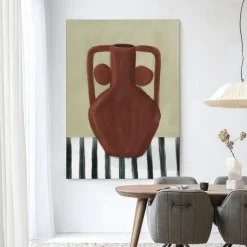 Urban Cotton Wandkleed Vivid Vase 10 in maat en frame naar keuze* Wandkleden