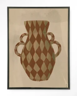 Urban Cotton Wandkleed Vivid Vase 08 in maat en frame naar keuze* Wandkleden