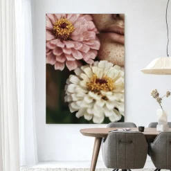 Urban Cotton Wandkleed Zinnia in maat en frame naar keuze* Wandkleden