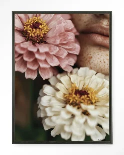 Urban Cotton Wandkleed Zinnia in maat en frame naar keuze* Wandkleden