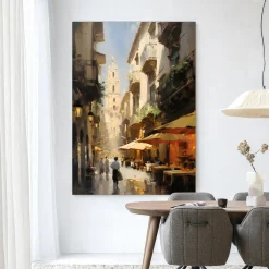 Urban Cotton Wandkleed Barcelona in maat en frame naar keuze* Wandkleden