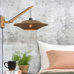 GOOD&MOJO Wandlamp Bali 44cm, Bamboe* Wandlampen