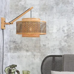 GOOD&MOJO Wandlamp Bhutan 50cm, Bamboe* Wandlampen