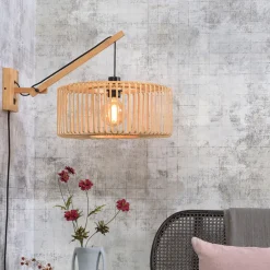 GOOD&MOJO Wandlamp Bromo 40cm, Bamboe* Wandlampen