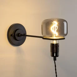 Zuiver Wandlamp Hazy kleur Zwart* Wandlampen