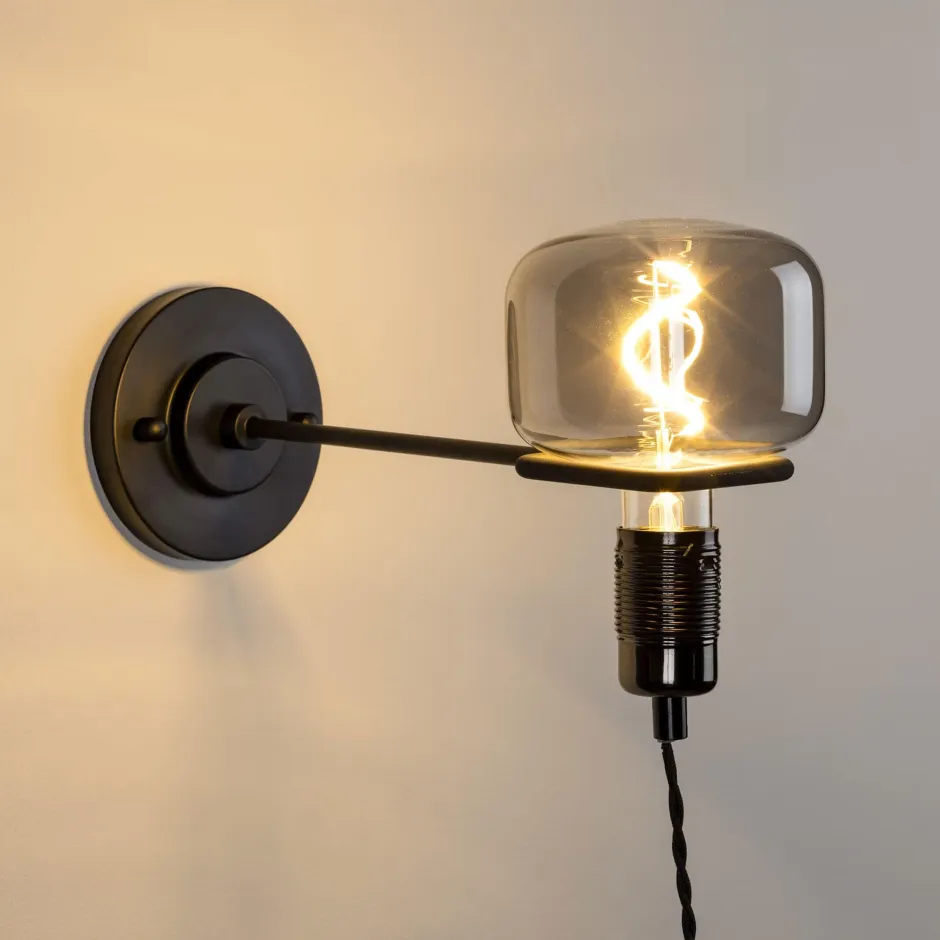 Zuiver Wandlamp Hazy kleur Zwart* Wandlampen