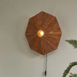GOOD&MOJO Wandlamp Panama Raffia, kleur* Wandlampen
