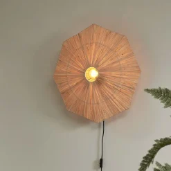 GOOD&MOJO Wandlamp Panama Raffia, kleur* Wandlampen