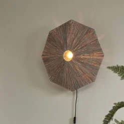 GOOD&MOJO Wandlamp Panama Raffia, kleur* Wandlampen