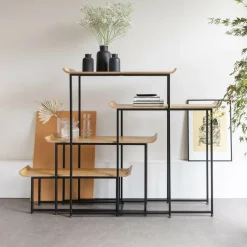 Zuiver Wandrek Flodka Hout en staal, Set van 4 stuks* Wandrekken & Wandkasten