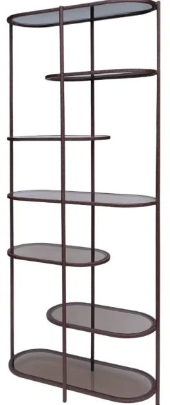 Brix Wandrek Jill Gecoat staal en glas, 190 x 85cm* Wandrekken & Wandkasten