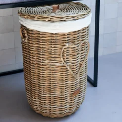 Rivièra Maison Wasmand Heart Rattan* Badkameraccessoires|Potten & Manden