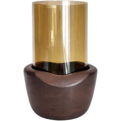 Richmond Interiors Windlicht Sloane 28cm, kleur Walnut* Kaarshouders & Windlichten