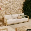 Kave Home 2-zits Loungebank Ambra Acaciahout* Tuinbanken