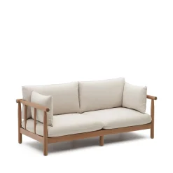 Kave Home 2-zits Loungebank Sacova Eucalyptushout* Tuinbanken|Loungesets