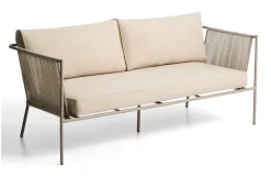 Kave Home 2-zits Loungebank Zivia Staal en touw* Tuinbanken