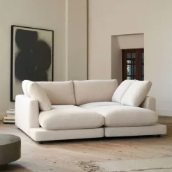 Kave Home 3-zits Loungebank Gala Met dubbele chaise longue, 210cm, Chenille* Loungebank