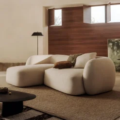 Kave Home 3-zits Loungebank Martina Structuurstof* Organische Bank|Loungebank