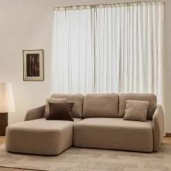 Kave Home 3-zits Lounge Slaapbank Laira Links, Chenille, kleur* Slaapbank|Slaapbanken, Slaapstoelen & Vouwbedden