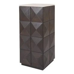 Richmond Interiors Zuil Claremont Eiken en travertin, 90cm hoog* Zuilen/Pilaren