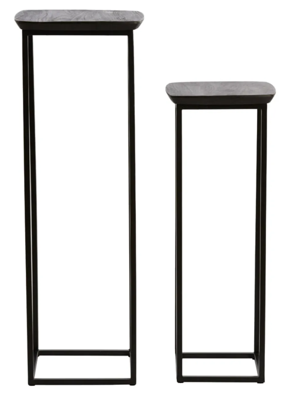 Light & Living Zuil Quenza Acaciahout, Set van 2 stuks* Zuilen/Pilaren