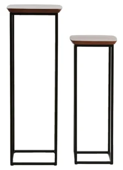 Light & Living Zuil Quenza Acaciahout, Set van 2 stuks* Zuilen/Pilaren