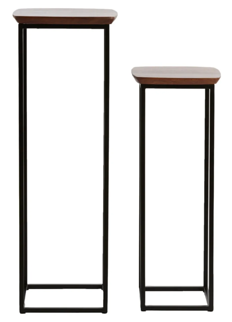 Light & Living Zuil Quenza Acaciahout, Set van 2 stuks* Zuilen/Pilaren
