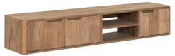 DTP Home Zwevend TV-meubel Bliss Teakhout, Met deurtjes* Tv-Meubel Hout