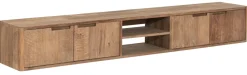 DTP Home Zwevend TV-meubel Bliss Teakhout, Met deurtjes* Tv-Meubel Hout