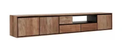 DTP Home Zwevend TV-meubel Metropole Teakhout, 235cm* Tv-Meubel Hout