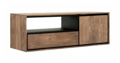 DTP Home Zwevend TV-meubel Metropole Teakhout, 115cm* Tv-Meubel Hout