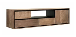 DTP Home Zwevend TV-meubel Metropole Teakhout, 155cm* Tv-Meubel Hout